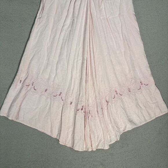 Vintage Bali Emerald Design Midi Skirt Womens Size M Pink Cottagecore Gypsy Boho - Picture 4 of 15